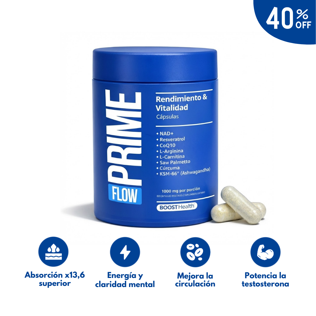 PRIME FLOW™ - Cápsulas de Rendimiento y Vitalidad Masculina